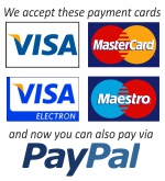 Pay for your order with your credit or debit card, or via PayPal
