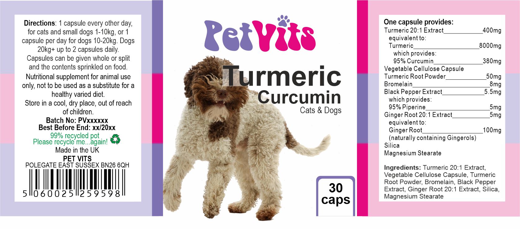 Health + Plus Ltd > PetVits > Turmeric Curcumin for Cats and Dogs - A ...
