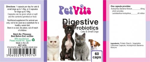 Digestive Probiotics - Cats & Small Dogs